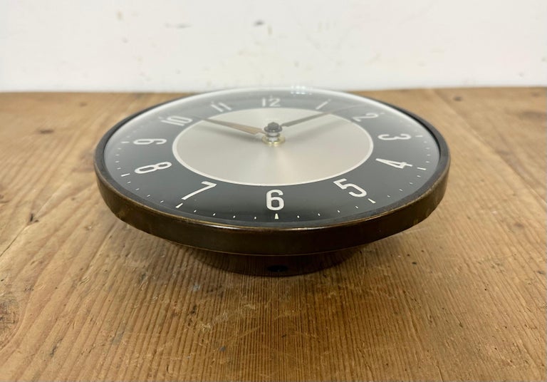 Vintage Black Wall Clock from Metamec, 1970s For Sale at 1stDibs