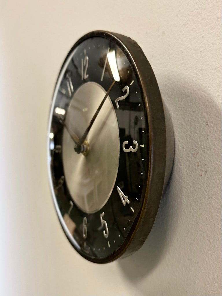 Vintage Black Wall Clock from Metamec, 1970s For Sale at 1stDibs
