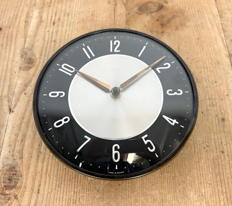 Vintage Black Wall Clock from Metamec, 1970s For Sale at 1stDibs