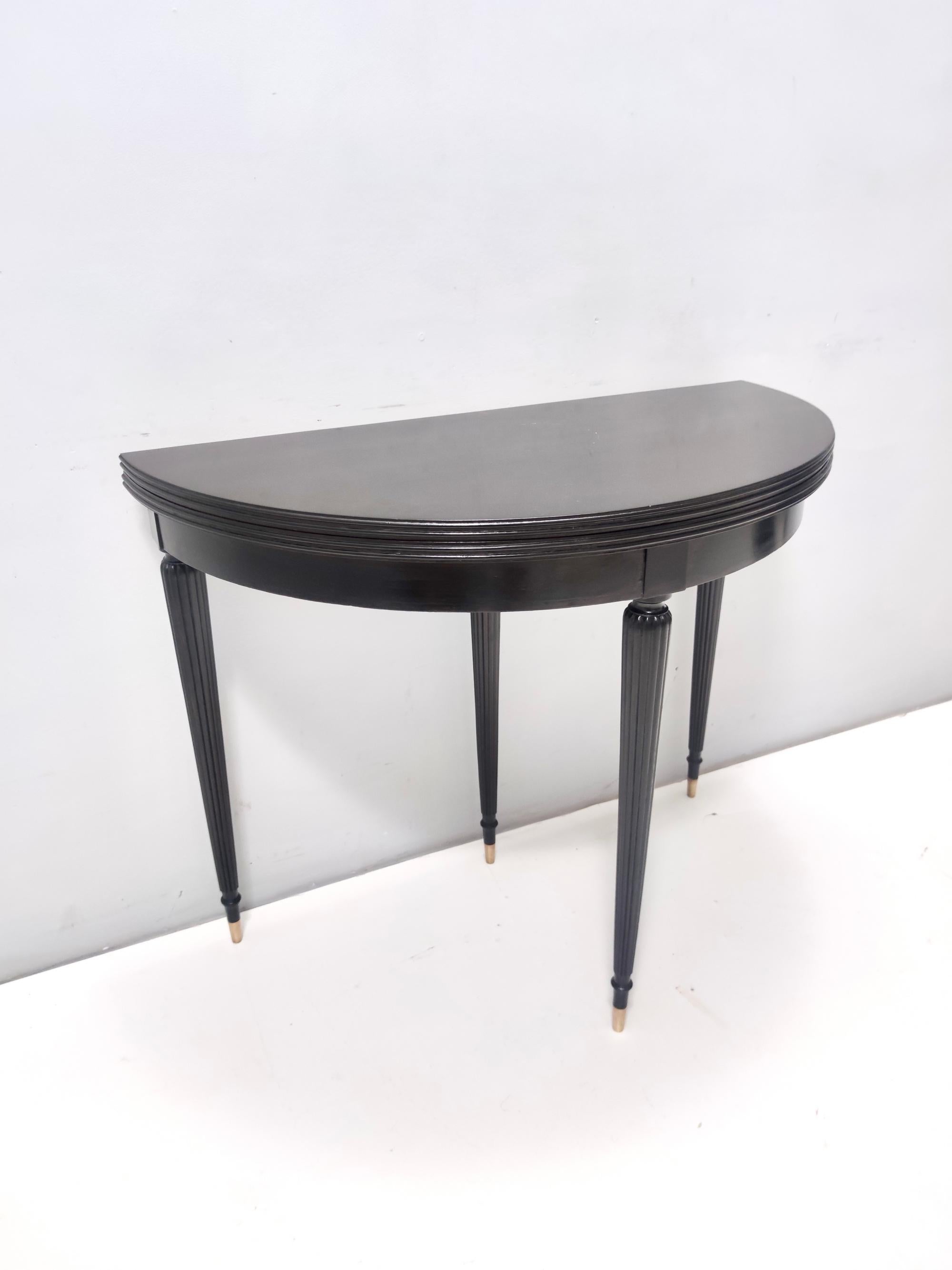 Table pliante vintage en noyer noir et hêtre ébonisé ascr. à Paolo Buffa en vente 1