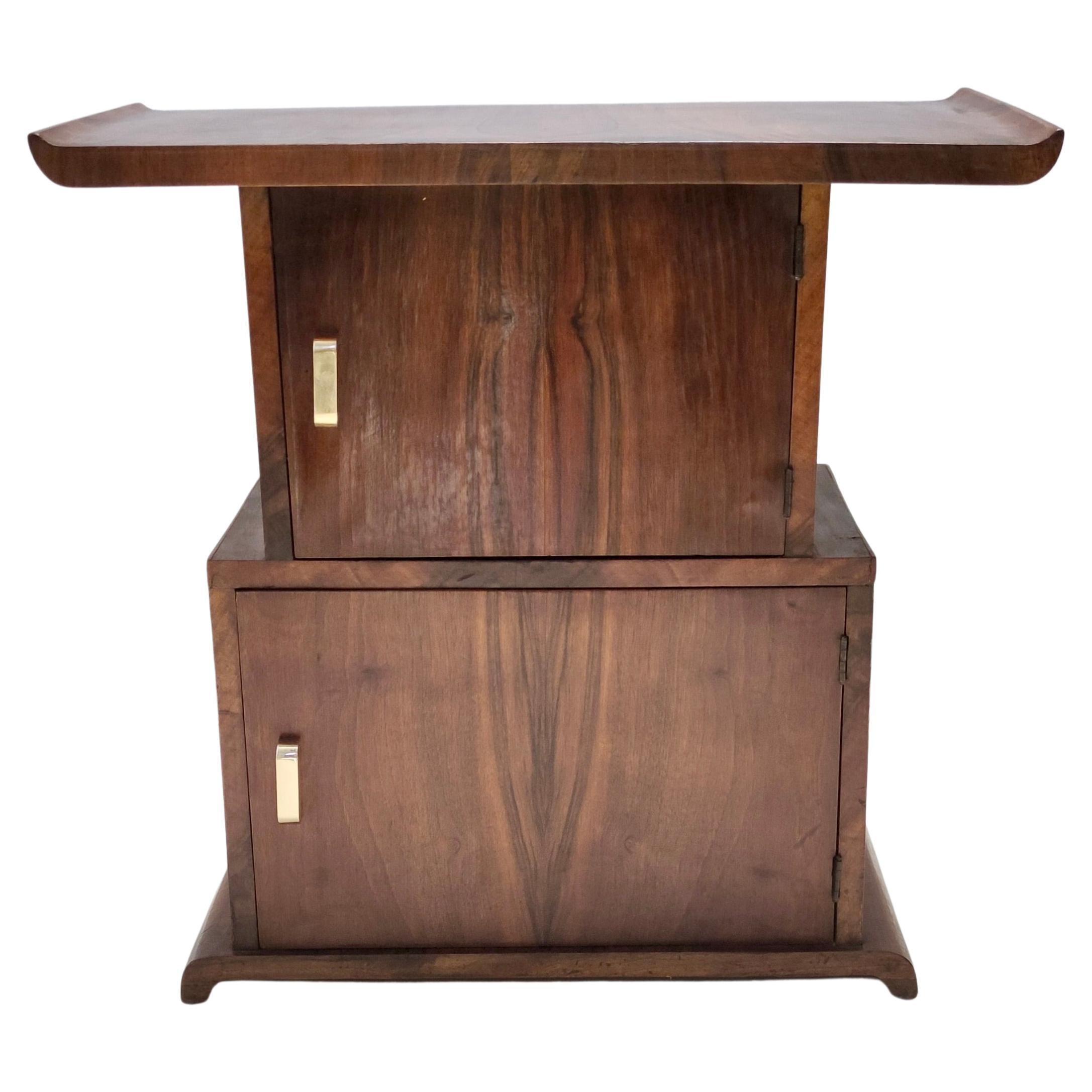 Vintage Black Walnut Divider Cabinet in the style of Emilio Lancia, Italy For Sale