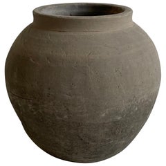 Vintage Black Weathered Clay Pottery