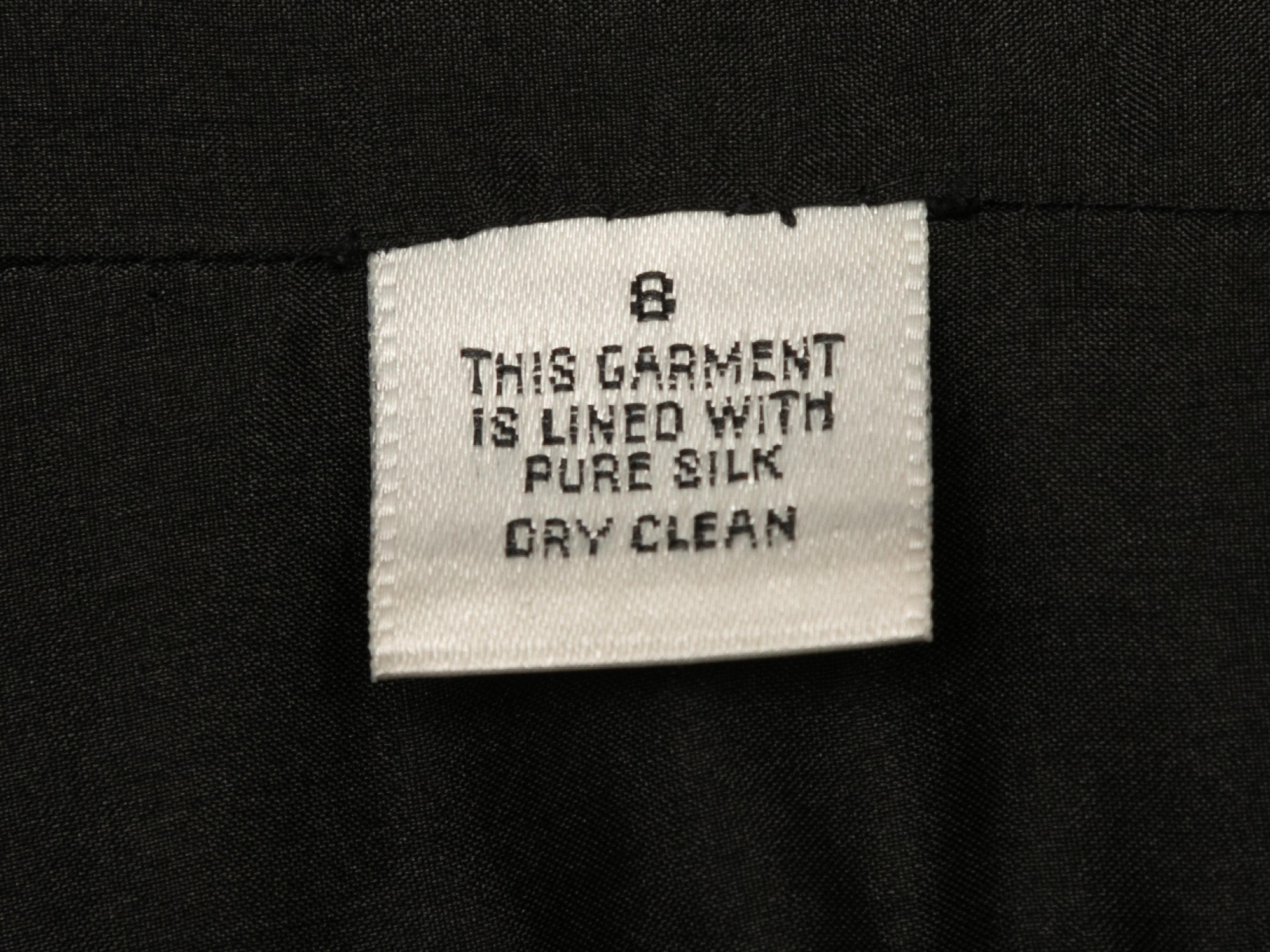 Vintage Black & White Calvin Klein Wool Herringbone Jacket Size US 8 In Good Condition For Sale In New York, NY