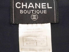 Vintage Black & White Chanel Boutique Long Sleeve Dress Size FR 42