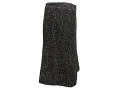 Vintage Black & White Chanel Fall/Winter 2003 Tweed Skirt