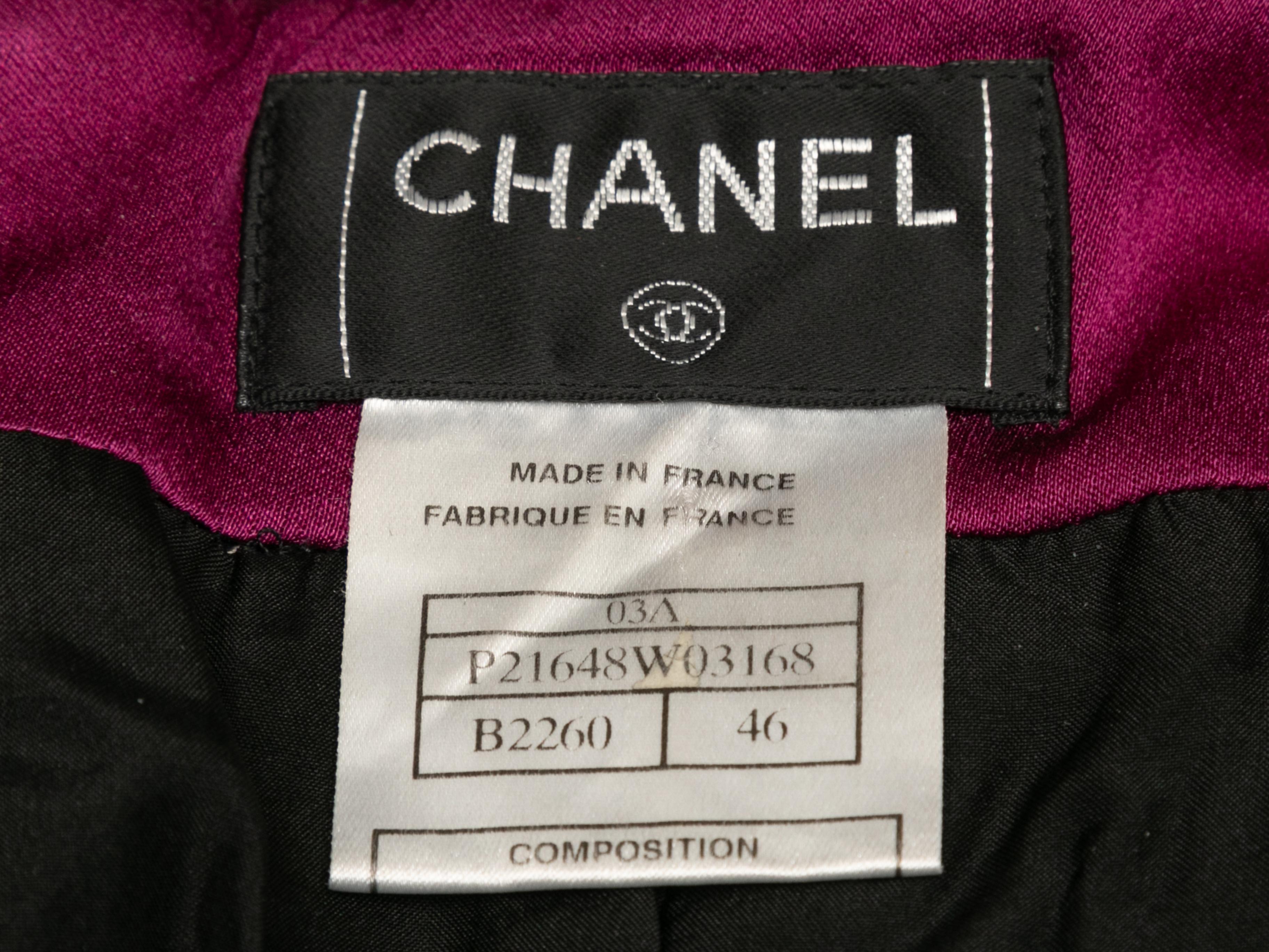 Gonna vintage in tweed bianco e nero di Chanel Autunno/Inverno 2003 In condizioni buone in vendita a New York, NY