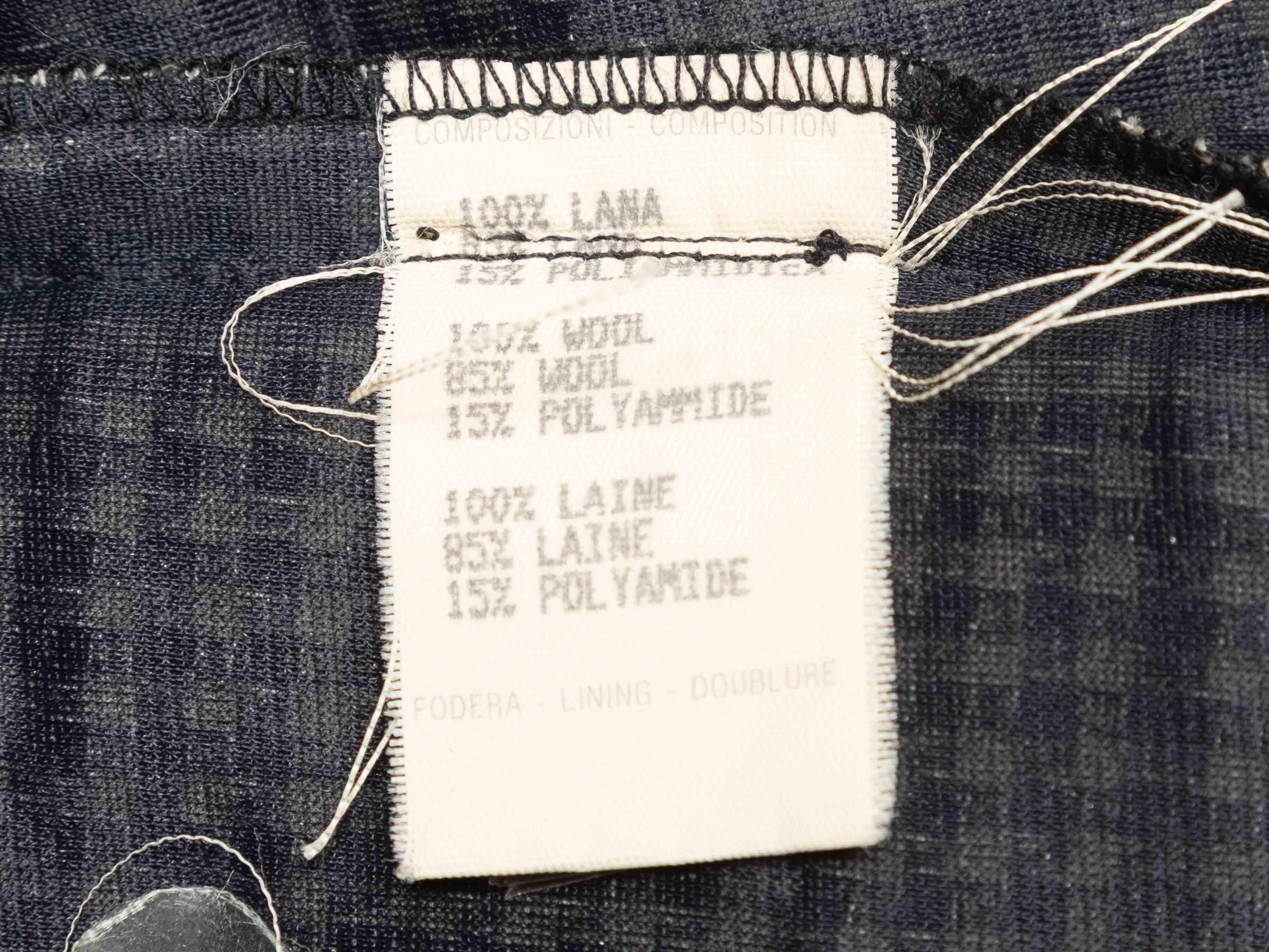 Vintage Schwarz & Weiß Gianni Versace Kariertes Wollkleid Größe US S im Zustand „Gut“ im Angebot in New York, NY