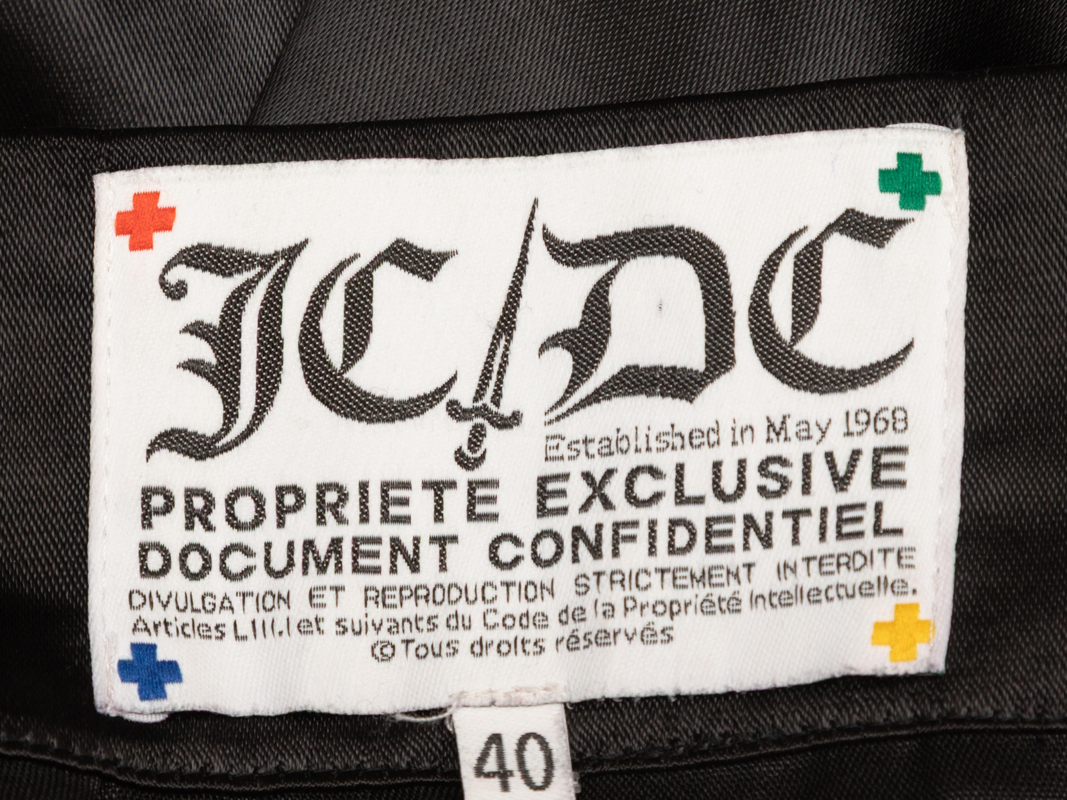 Gonna vintage in bianco e nero Jean-Charles de Castelbajac Punk Forever taglia FR 40 In condizioni buone in vendita a New York, NY