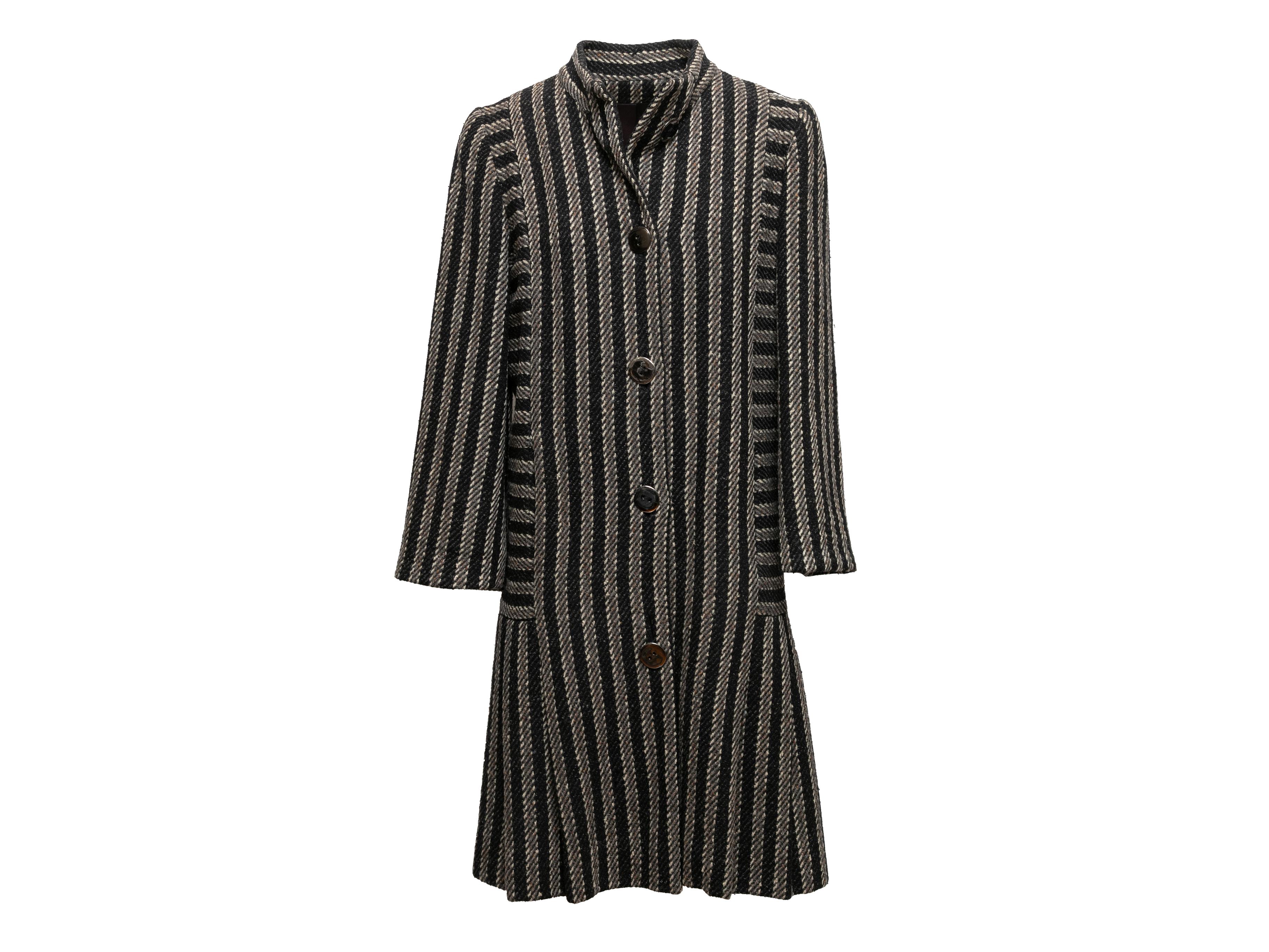 Manteau en laine vintage noir et blanc Pauline Trigere for Bergdorf Goodman Taille O/S Unisexe en vente