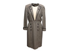 Vintage Black & White Valentino Boutique Houndstooth Dress Size US 8