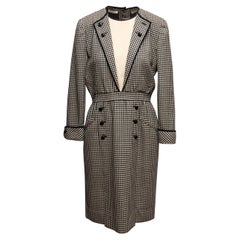 Vintage Schwarz 
Weiß Valentino Boutique Houndstooth Kleid Größe US 8