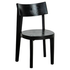 Vintage Black Wood Dining Chairs (Set of 4 Chairs)
