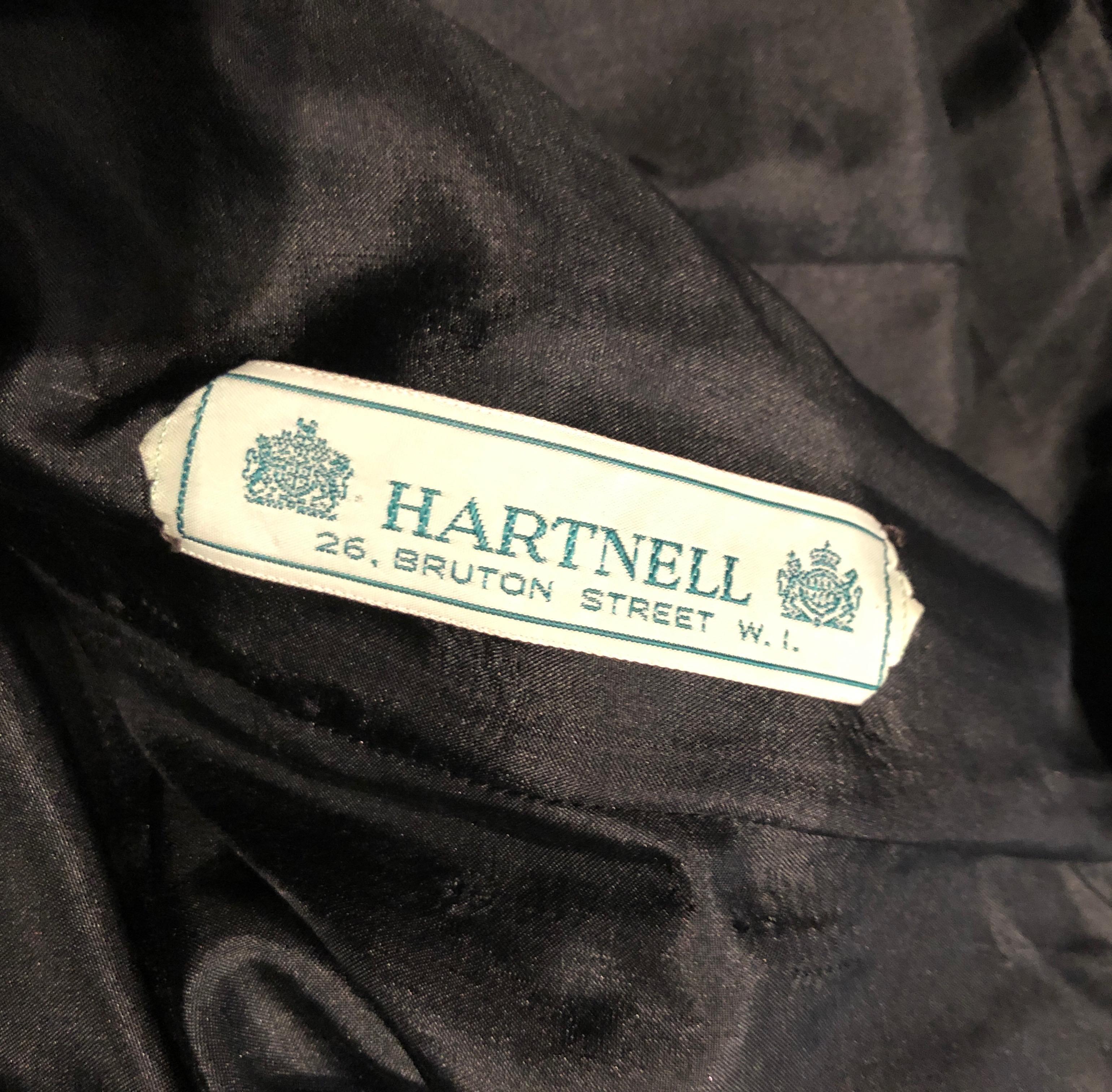 Hartnell Schwarze Vintage-Woll Hartnell  Kleid mit Kleid  im Angebot 4