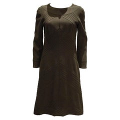 Vintage Black Wool Hartnell  Dress 