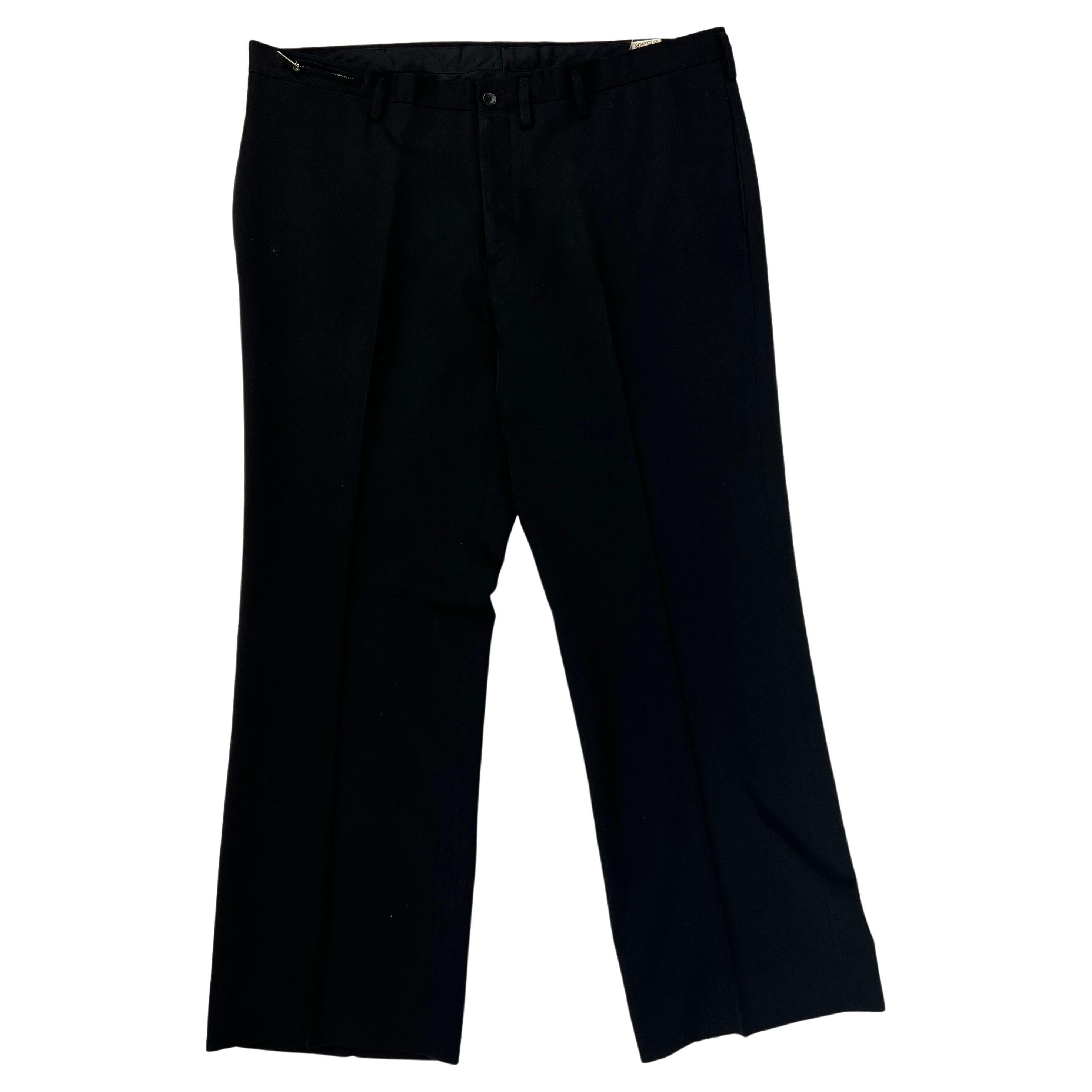 Vintage Black Wool Trousers Pants For Sale