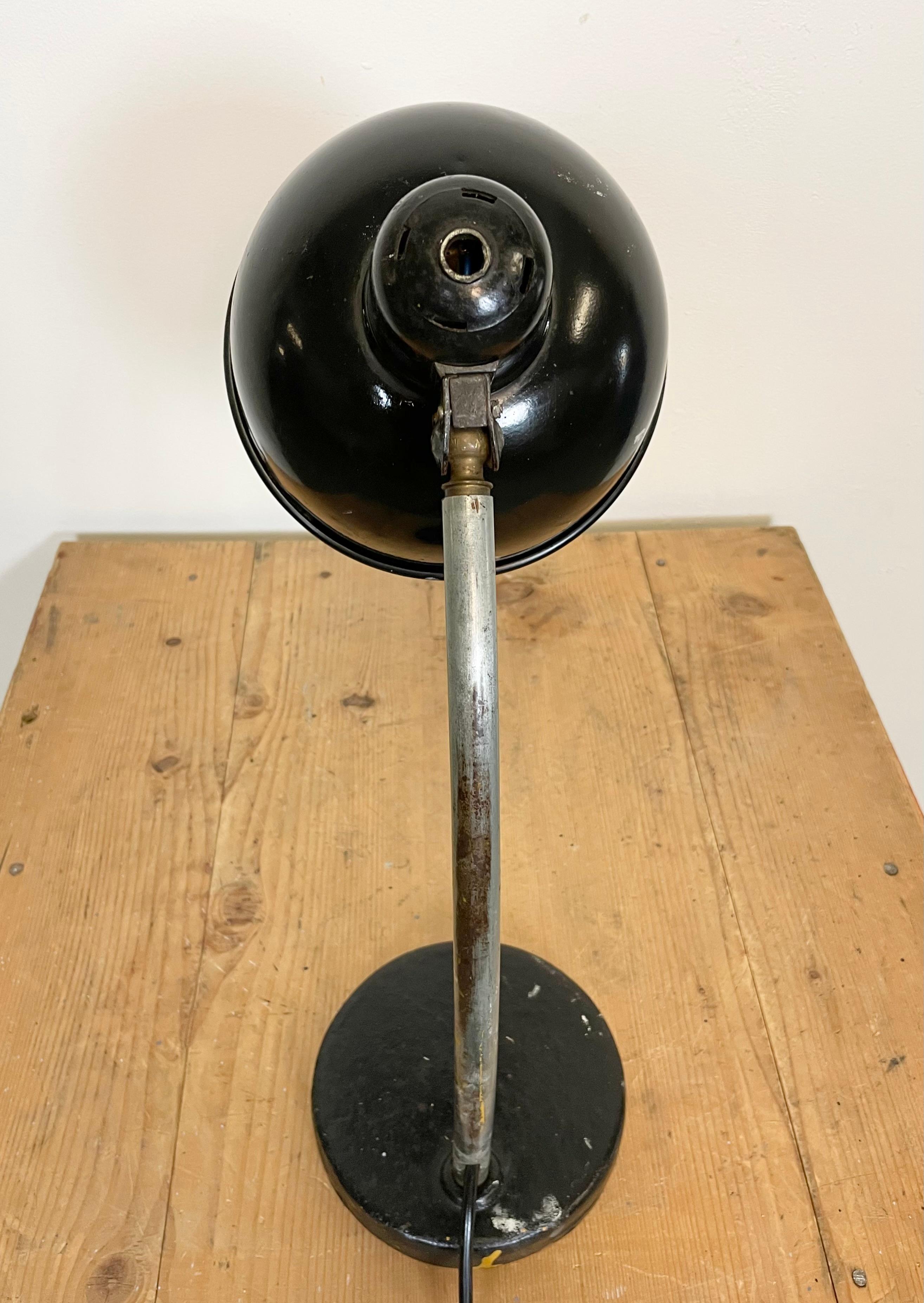 20th Century Vintage Black Workshop Table Lamp, 1950s For Sale