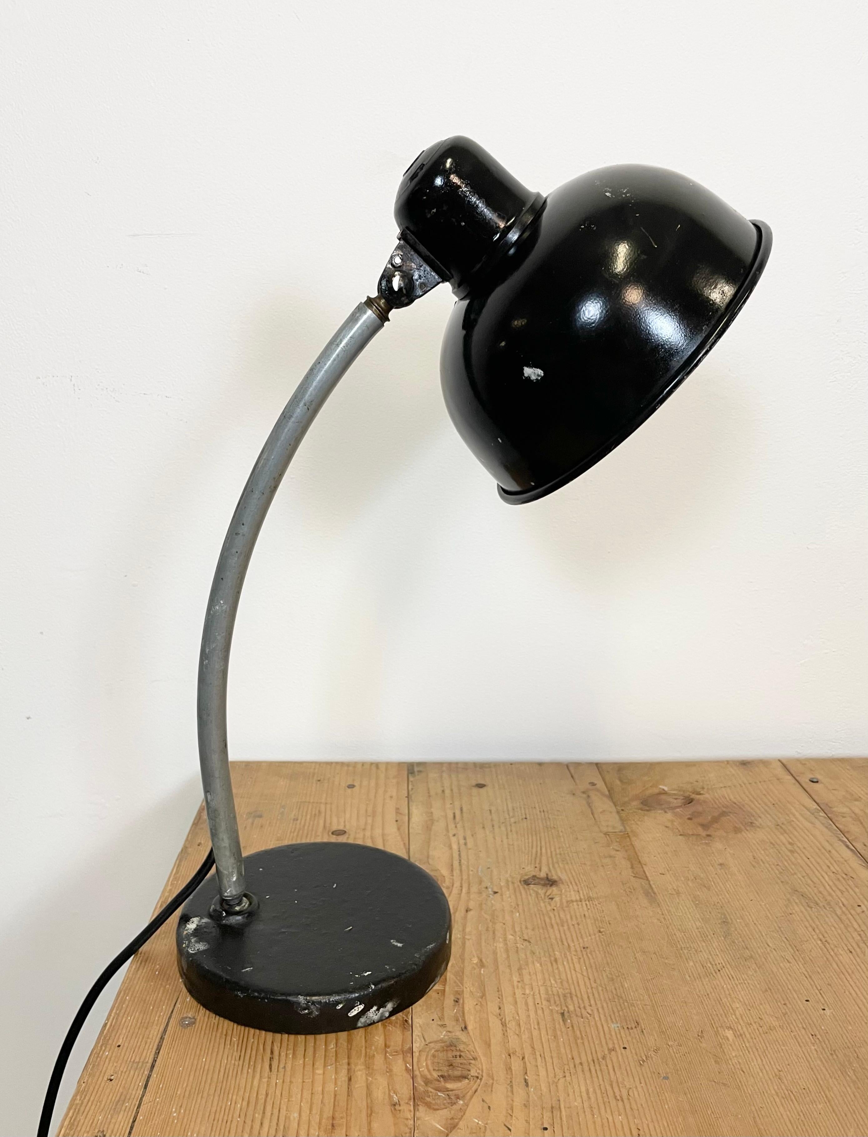 Vintage Black Workshop Table Lamp, 1950s For Sale 1