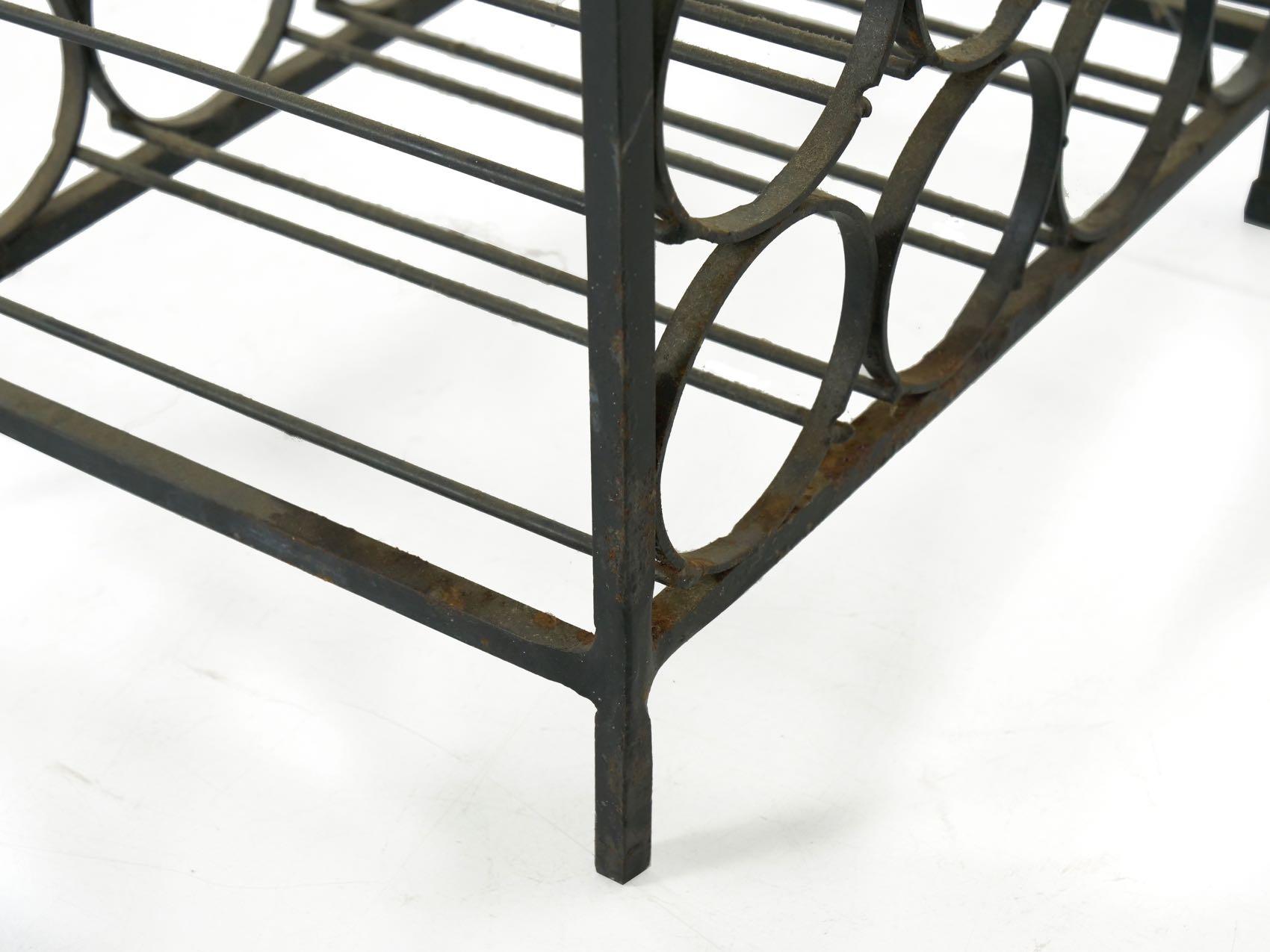 Vintage Black Wrought Iron 67Bottle Wine Rack by Arthur Umanoff, circa
