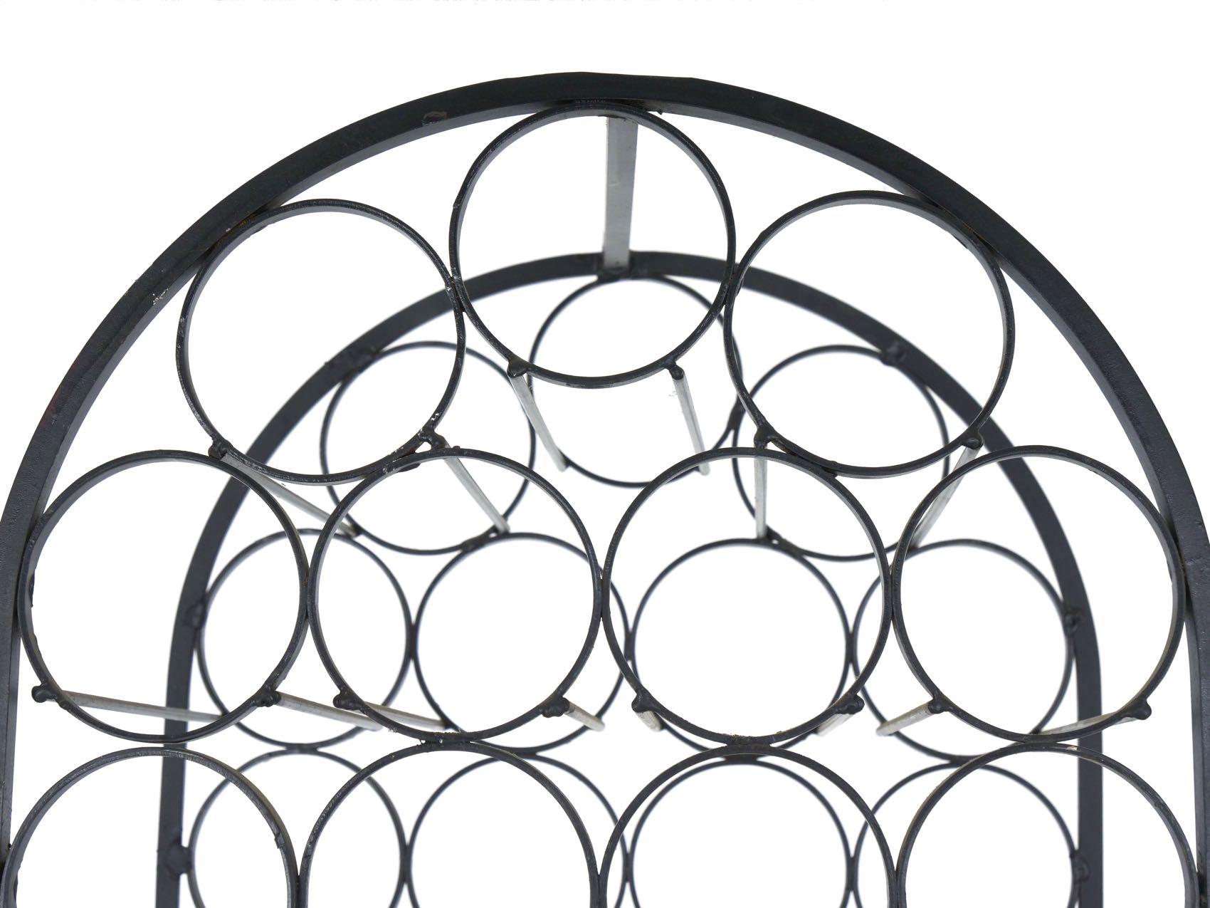 Vintage Black Wrought Iron 67Bottle Wine Rack by Arthur Umanoff, circa