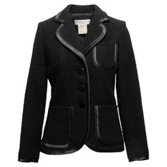 Vintage Black Yves Saint Laurent Wool Blazer Size IT 40