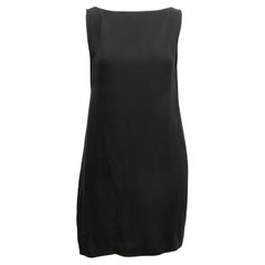 Vintage Black Zoran Sleeveless Silk Mini Dress Size US M