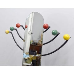 Vintage Blackened Metal Coat Rack, 1960