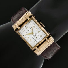 Vintage Blancpain 14k Rose Gold Rectangular 17j Mechanical Wrist Watch