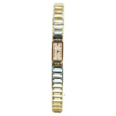 Vintage Blancpain Rayville Gold Ladies Watch On Aquamarine Bracelet