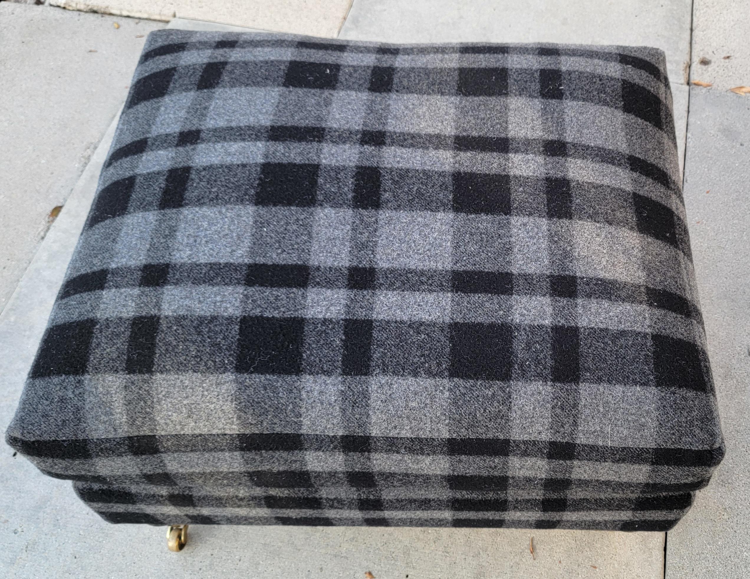 Lana Ottomana rivestita di coperte vintage in vendita