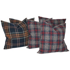 Retro Blanket Pillows / Pair