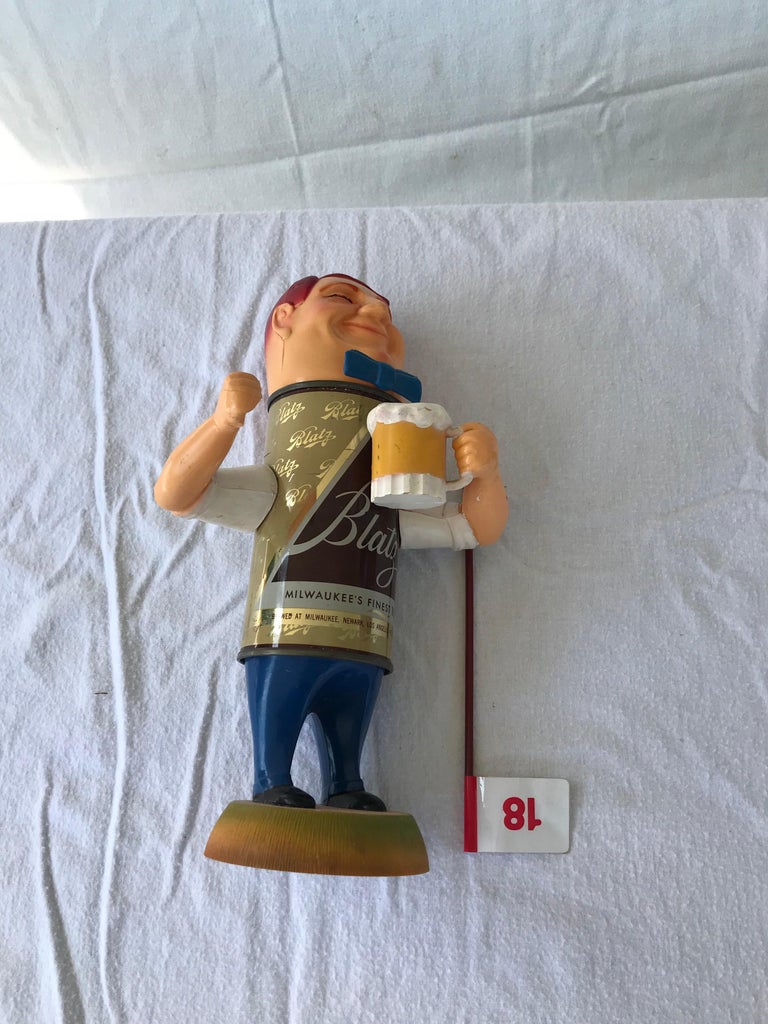 Mid-20th Century Vintage Blatz Beer Collectible Advertising Figurine For Sale