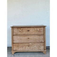 Cassettiera Biedermeier sbiancata d'epoca