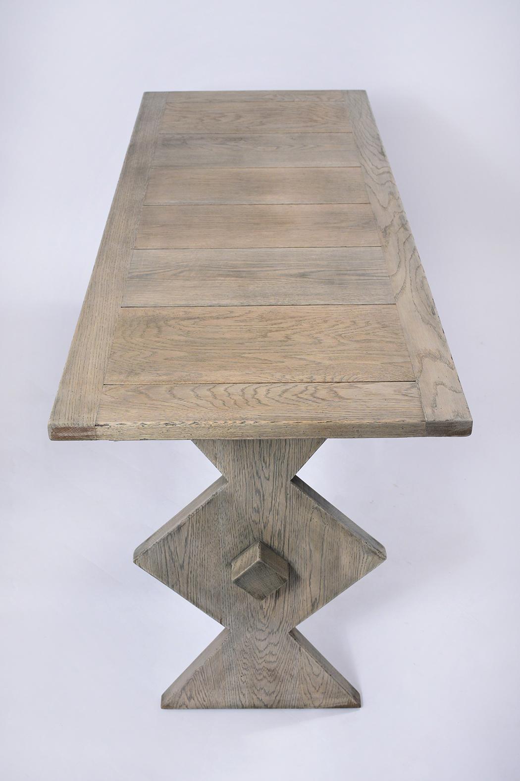 Wood Bleached Oak Console Table