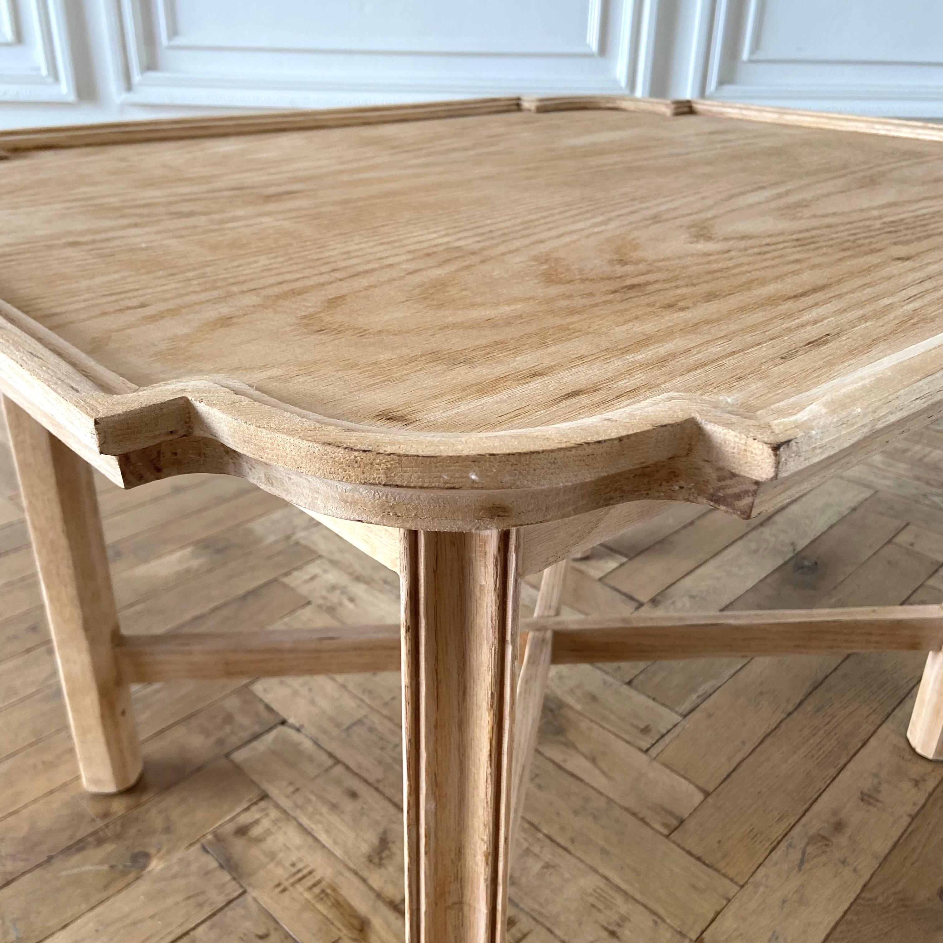 Vintage Bleached Oak Side Table 8