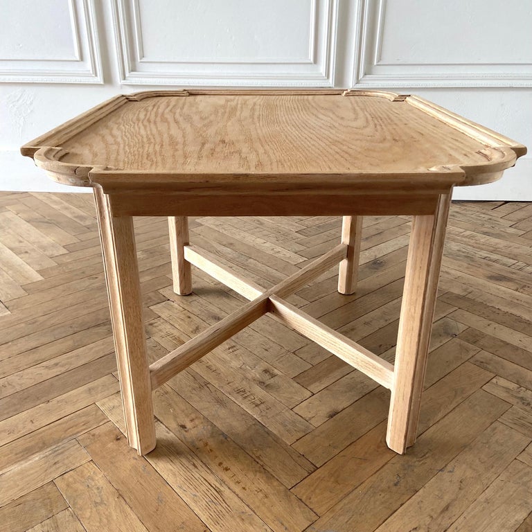 Vintage Bleached Oak Side Table For Sale at 1stDibs