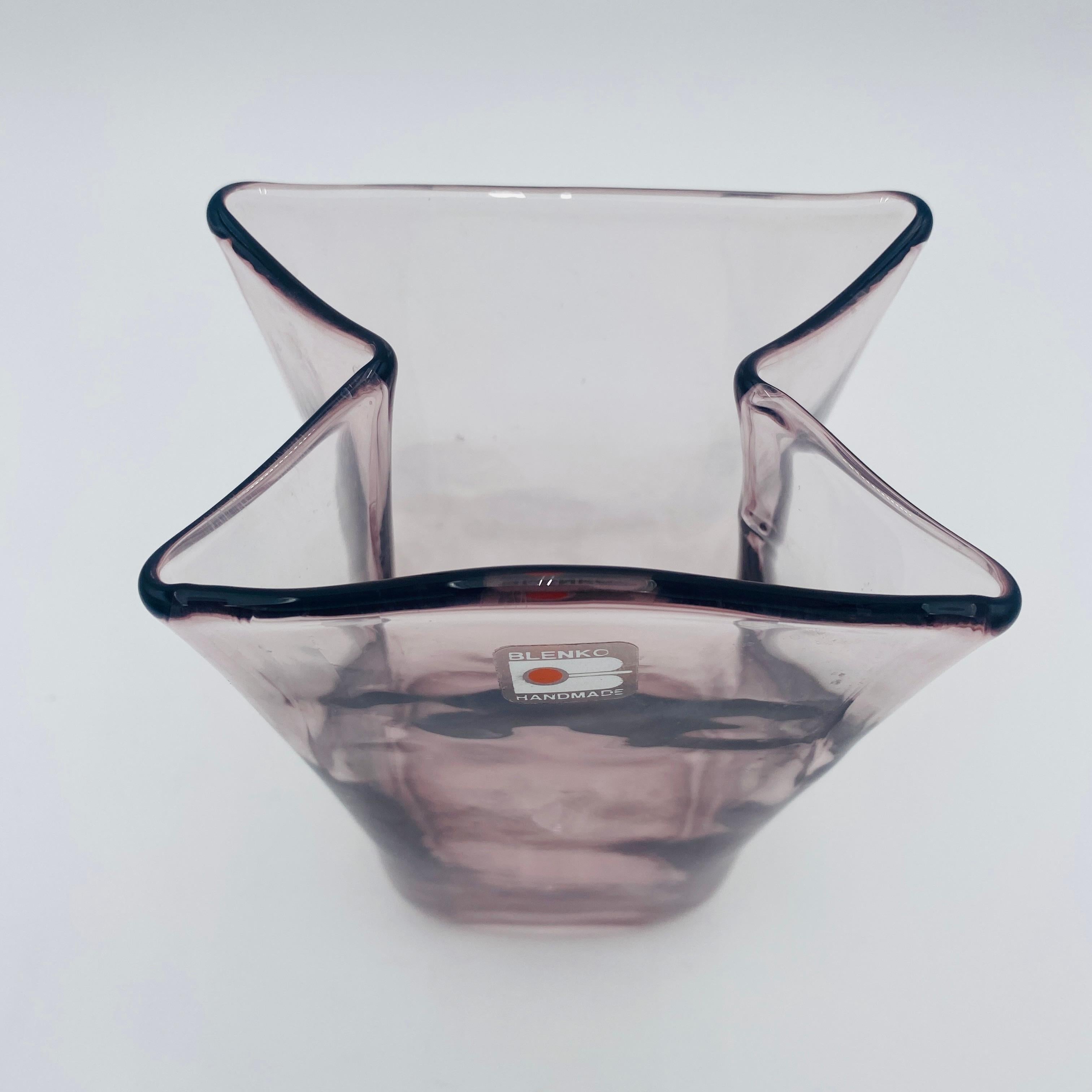 Americano Vaso Blenko d'epoca con sacchetto di carta ametista di Don Shepherd in vendita