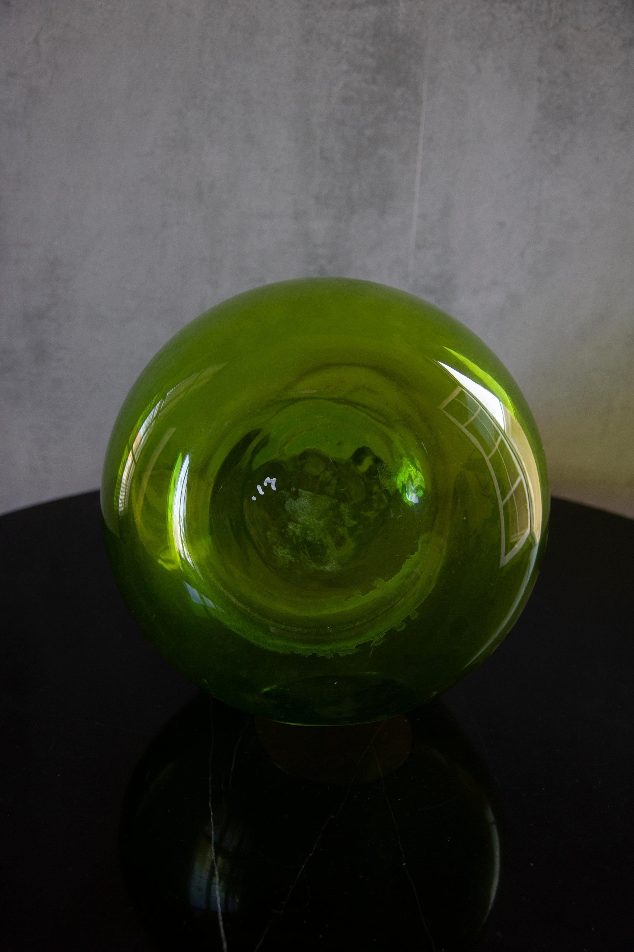 green glass pear