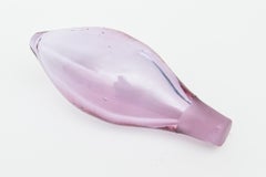 Vintage Blenko Light Purple Decanter Bottle With Stopper and Molded Design