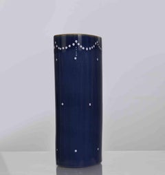 Vintage Bllue Terracotta Vase, italy, 1970s