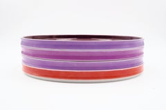 Lot de 4 assiettes plates en céramique Block Chromatics "Red Lavender":: 1970