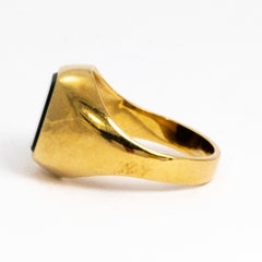 Vintage Blood Stone 9 Carat Gold Signet Ring