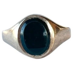 Vintage Bloodstone and 9 Carat Gold Signet Ring