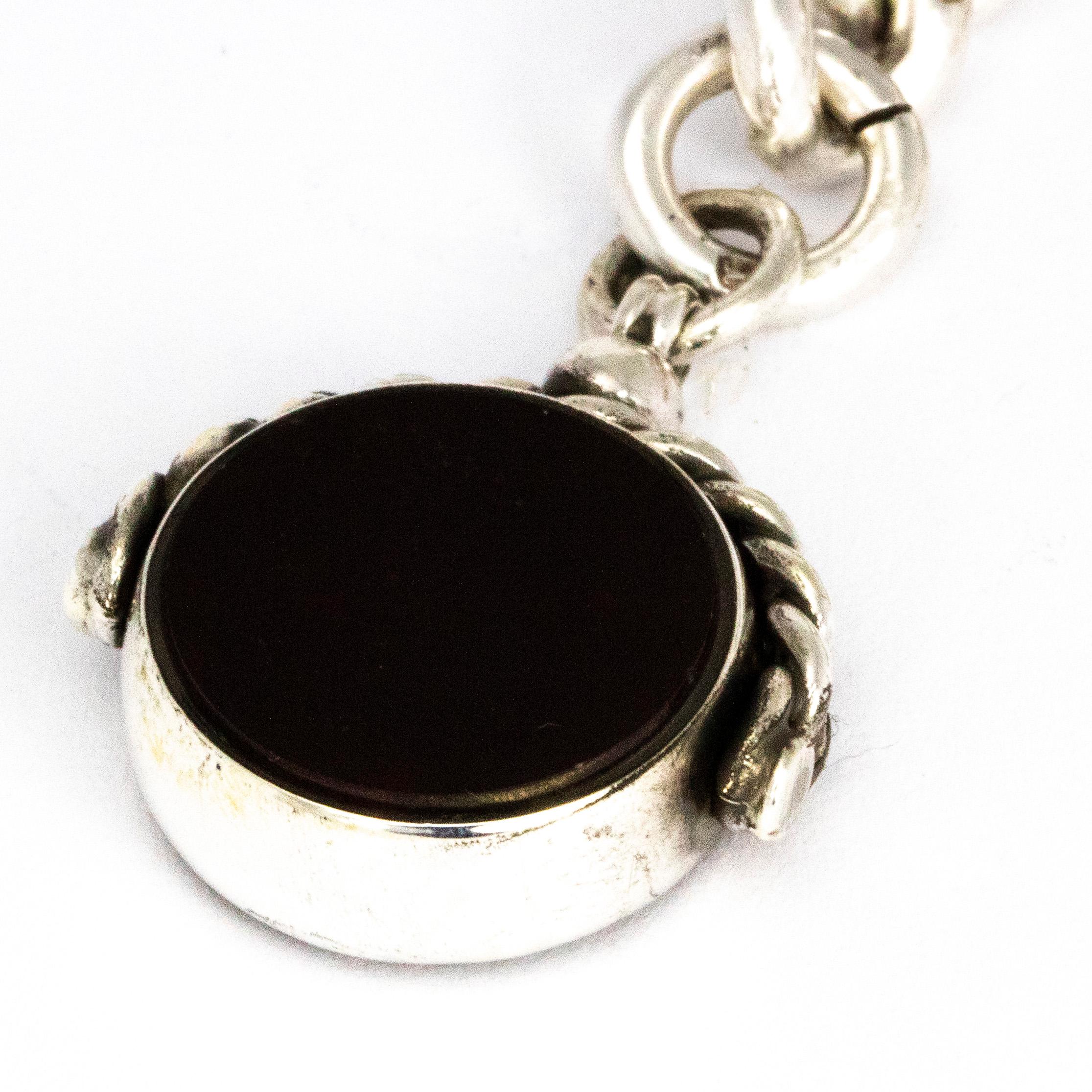 silver pocket watch chain with t-bar