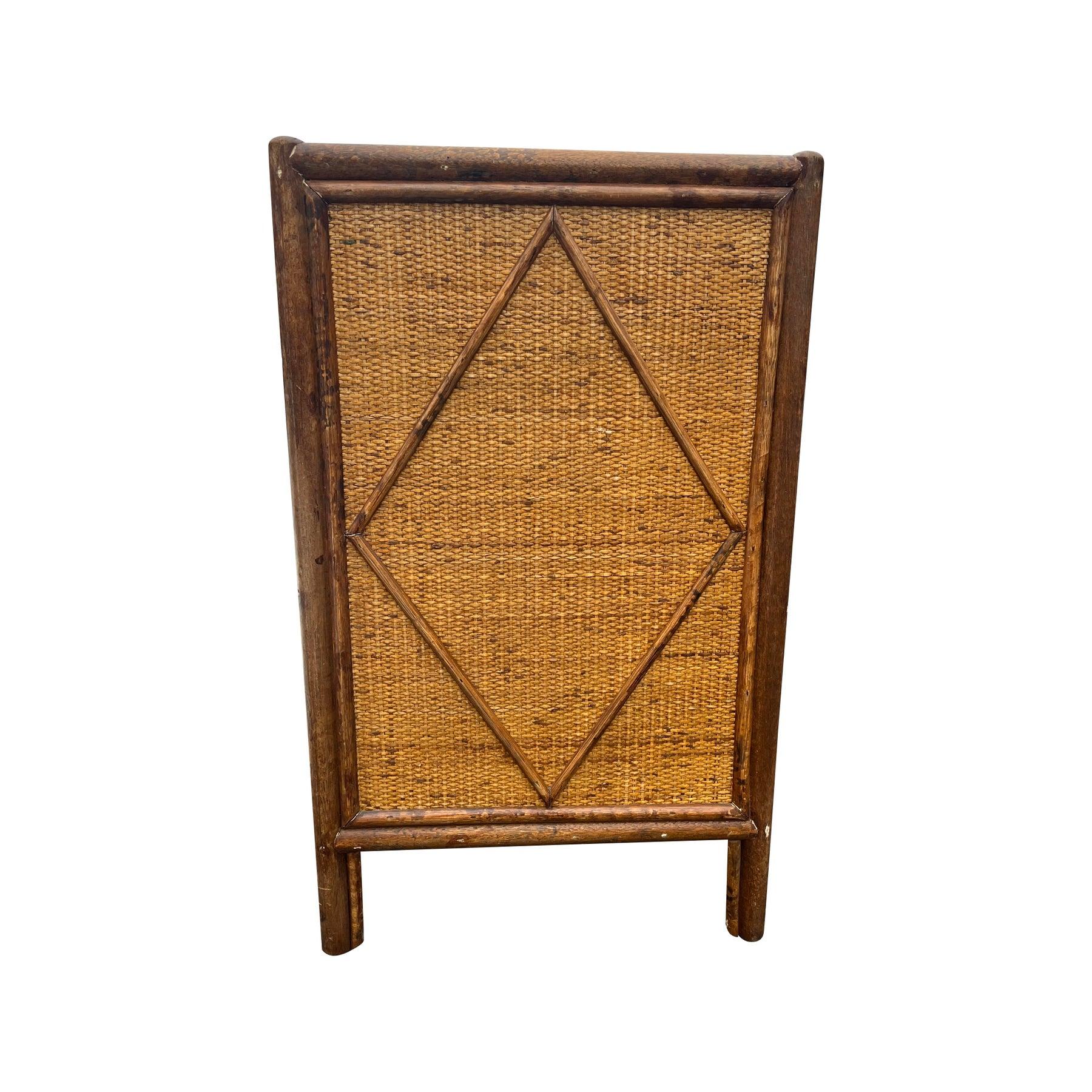 Vintage Bloomingdale’s Rattan Wicker Dresser in Coastal British Colonial Style 3