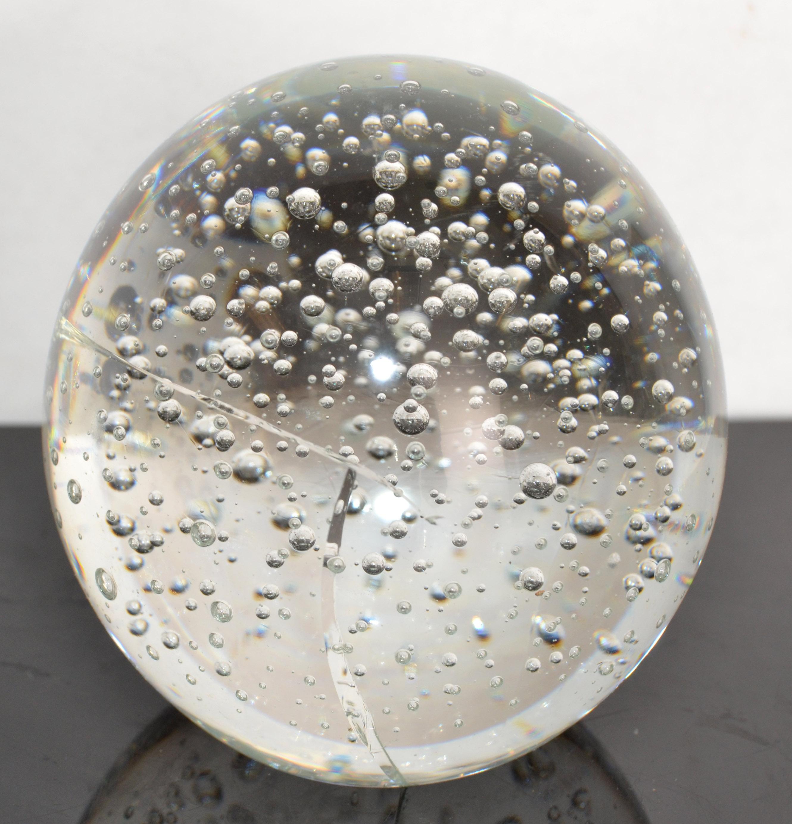 glass with bubbles inside