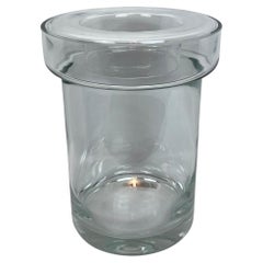 Verre soufflé vintage clair 2 pièces Refroidisseur à Champagne/Wine avec col amovible