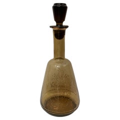 Bouteille de verre soufflé vintage