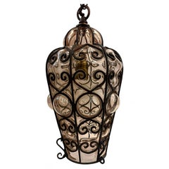 Vintage Blown Glass Lantern