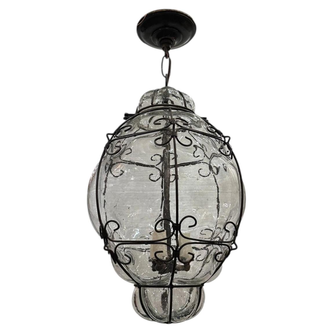 Vintage Blown Glass Lantern