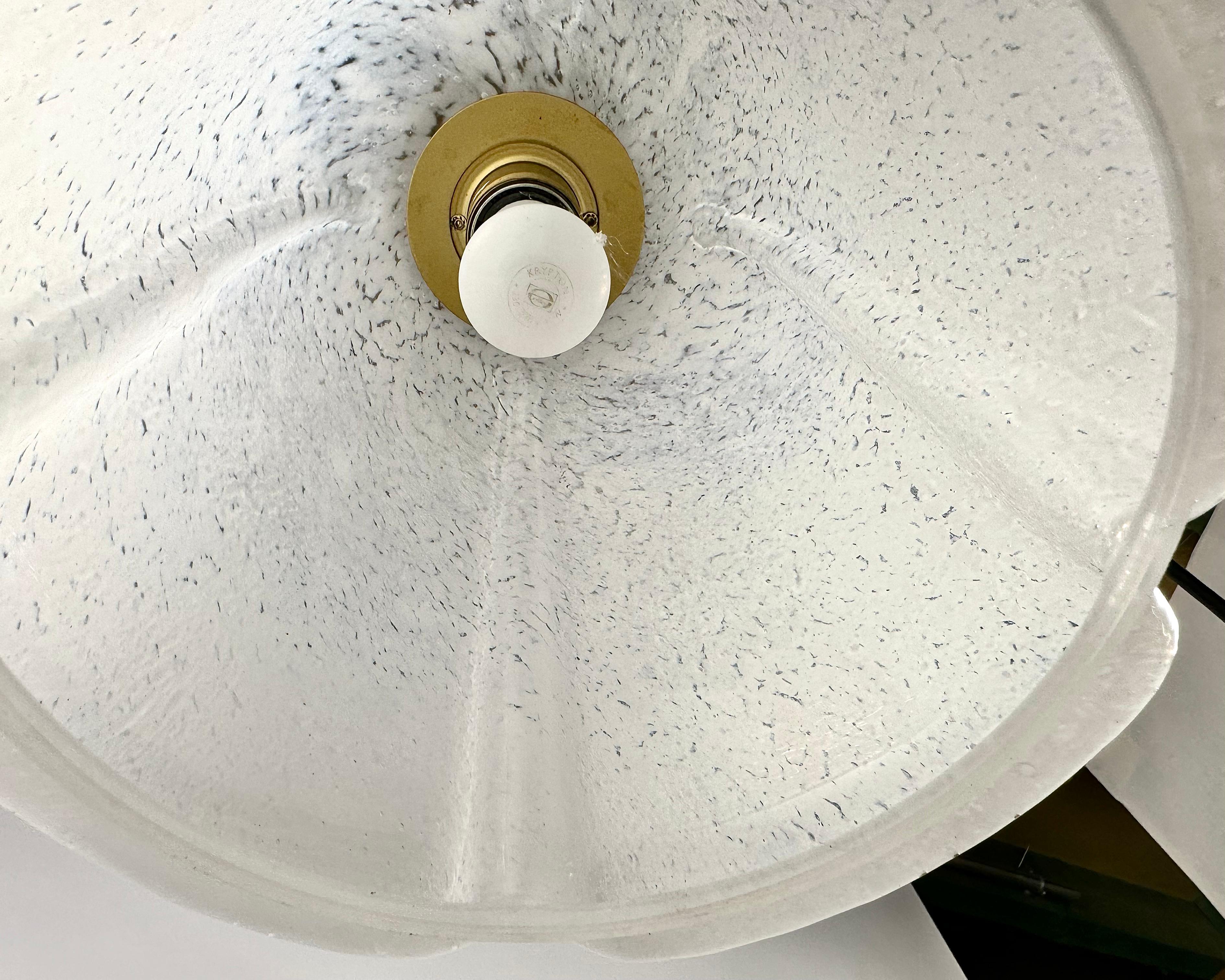 Lampe suspendue vintage en verre soufflé, Italie, 1970 en vente 1